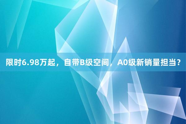 限时6.98万起，自带B级空间，A0级新销量担当？