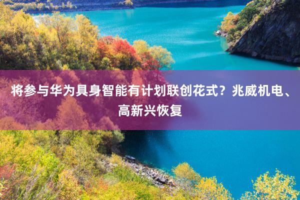 将参与华为具身智能有计划联创花式？兆威机电、高新兴恢复